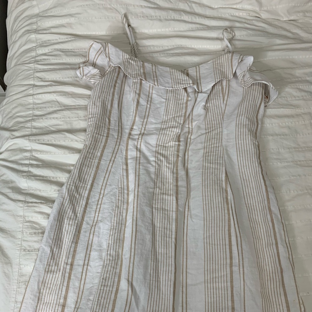 White stripped dress